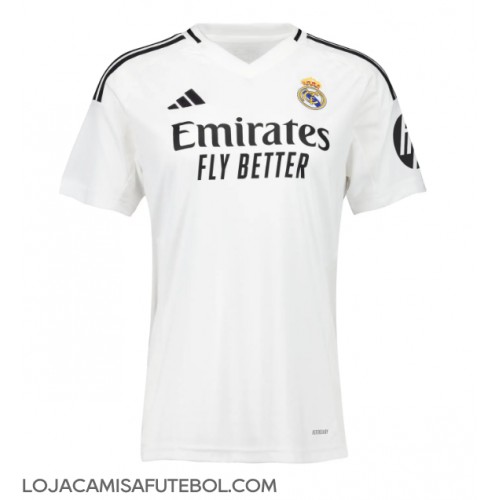 Camisa de Futebol Real Madrid Equipamento Principal Mulheres 2024-25 Manga Curta